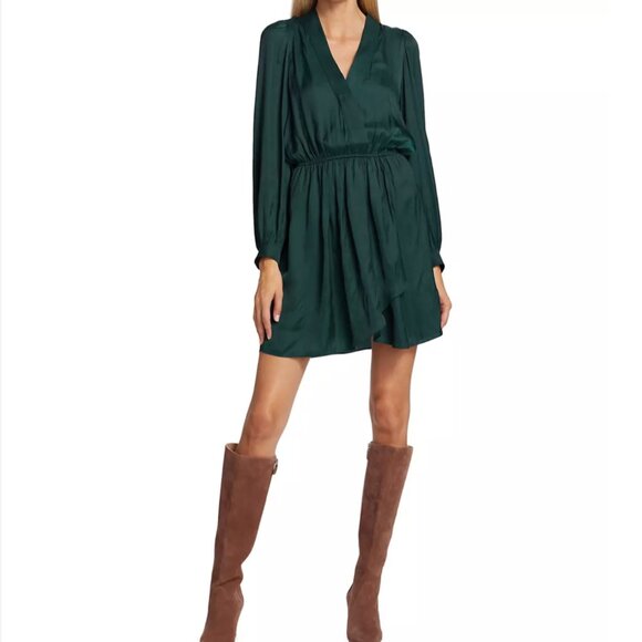 NWT Zadig & Voltaire Peacock Mini Dress, XS $448 Retail - Picture 2 of 7